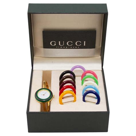 gucci bezel watch for sale|Gucci watch with interchangeable bezels.